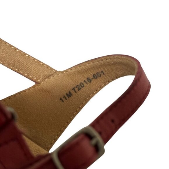 Trotters Riva Red Sandals Red Strappy Adjustable Hook/Loop Buckles Women's Sz 11 - Picture 10 of 10